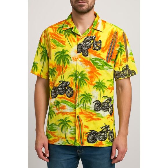 Vintage Thums Up Hawaii Shirt Men’s Small | Rayon Aloha Motorcycle Surfboard - Picture 1 of 7